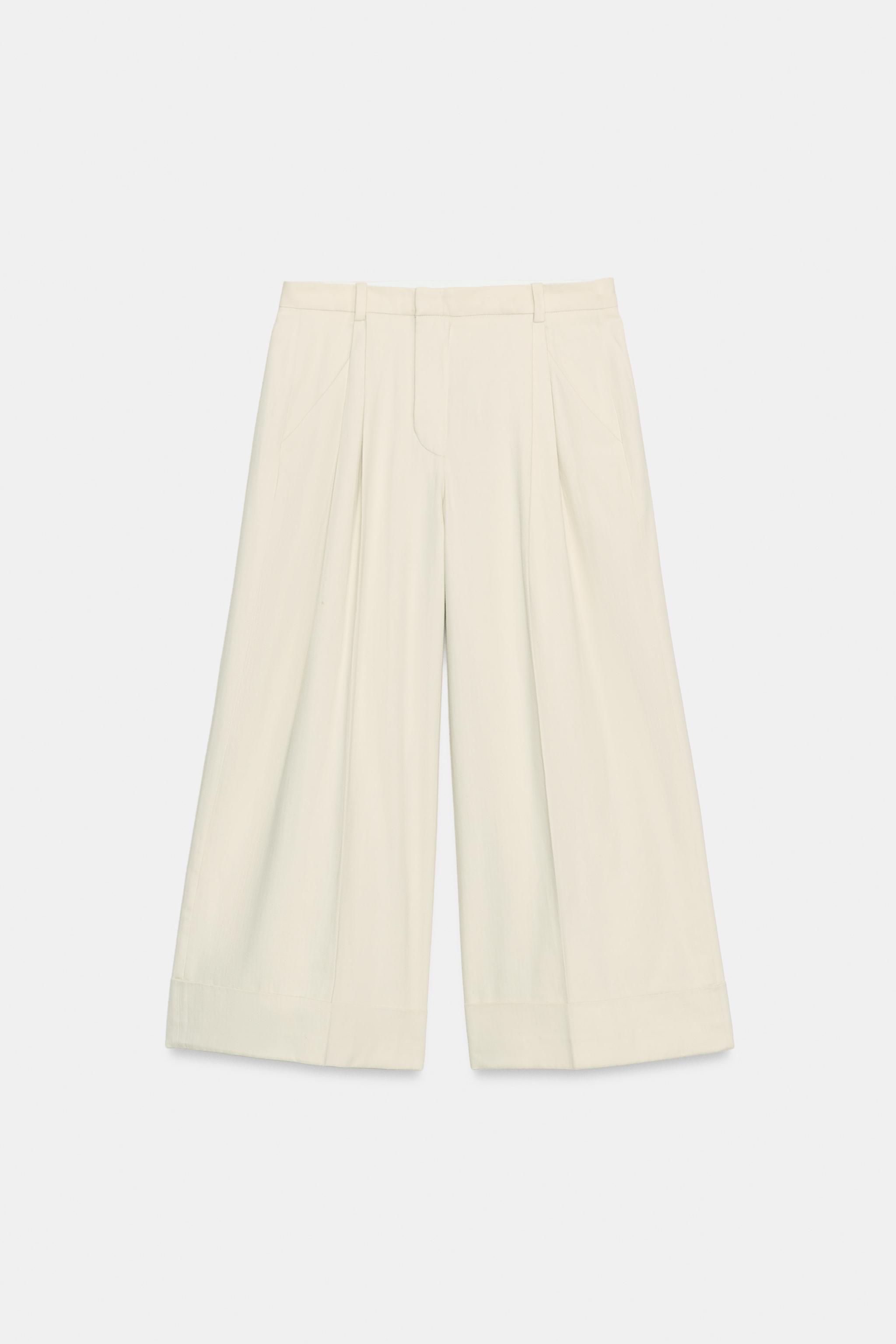 PANTALON À PLIS AVEC LIN ZW COLLECTION